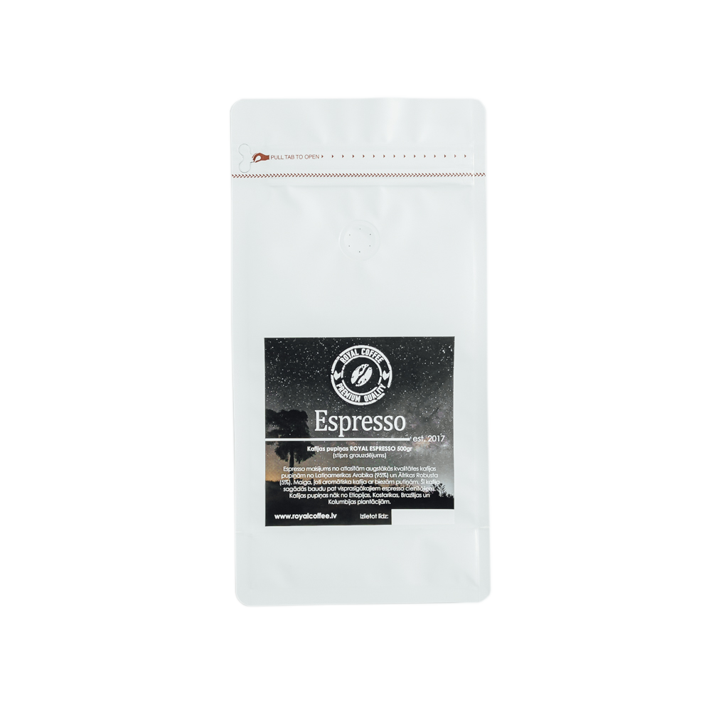 Latvijā grauzdēta pupiņu kafija "Espresso", Kafijas pupiņas 500g