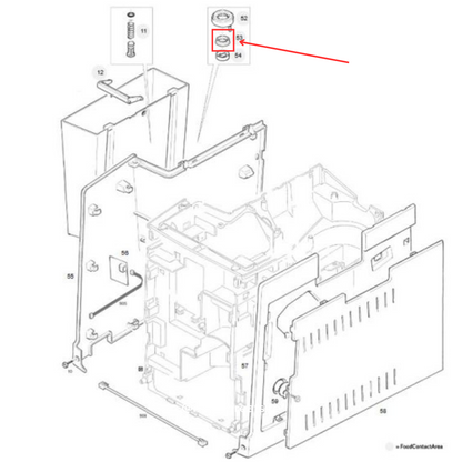 Ūdens tvertnes blīve 6635435 0068031 Jura, Nivona, Bosch, Siemens, Miele, Krups