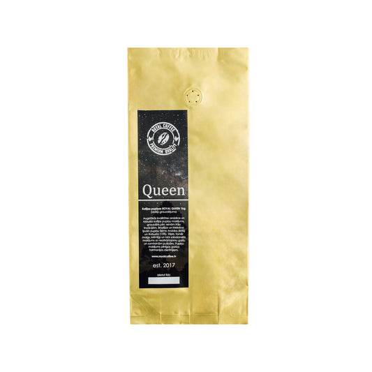 Latvijā grauzdēta pupiņu kafija "Queen", Kafijas pupiņas 1Kg